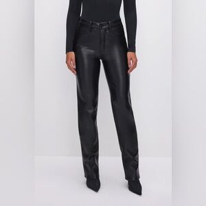 Good American Good Icon Faux Leather Pants Size 10